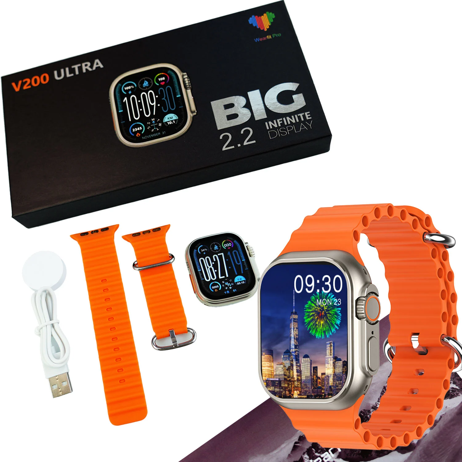 New Fashion V200 Ultra 22 Large Screen Ip68 Waterproof Sport Smart Watch Orange1709026782 Ezgif.com Jpg To Webp Converter