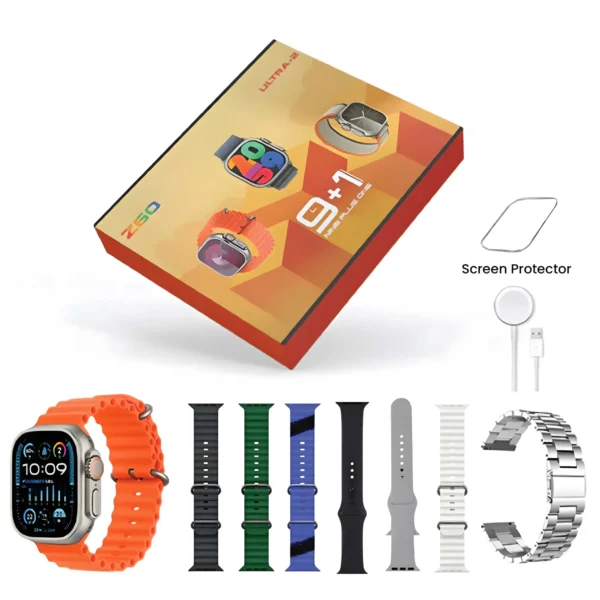91 Z60 Ultra 2 Big Ips Display 49mm 8silicone Case Strap Bt Calling Smartwatch Always On Display With Ofitpro App Silver1719223782