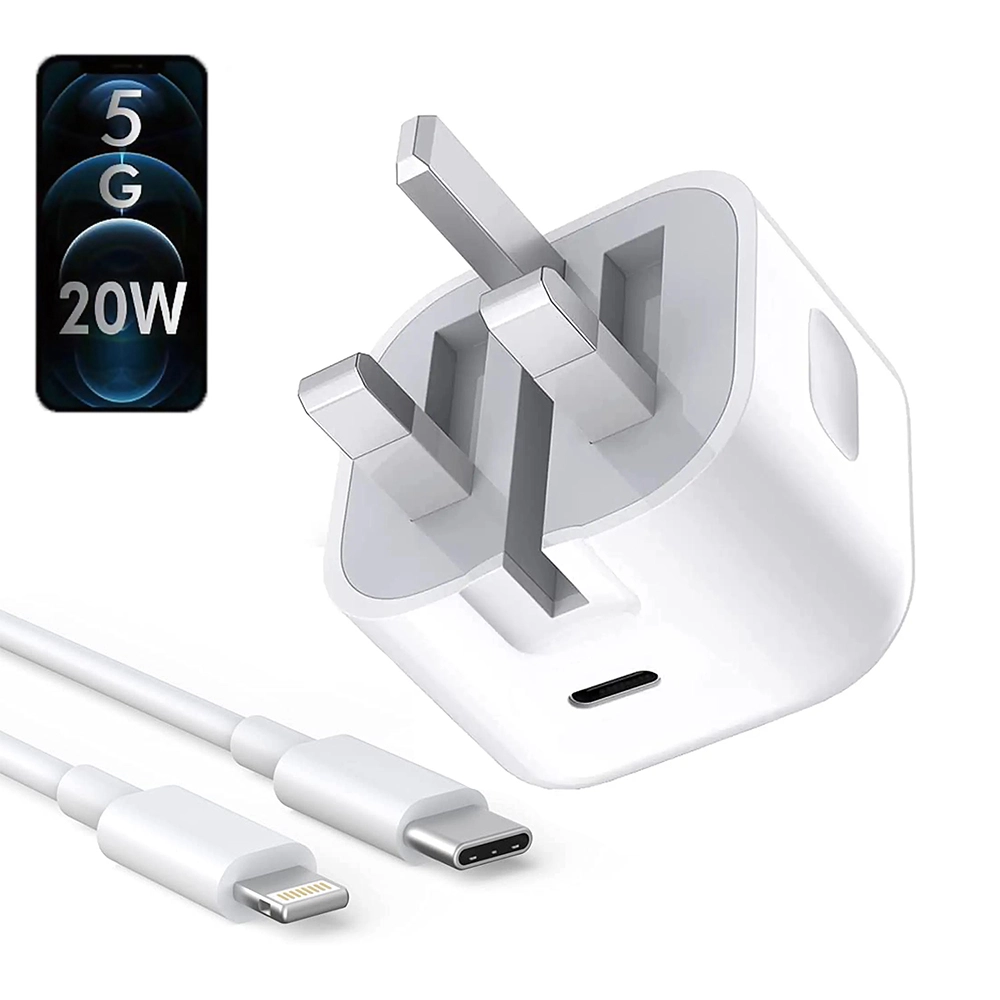 Iphone Usb C Pd 20w Power Adapter Charger 2 Pin Uk Pin With Cable