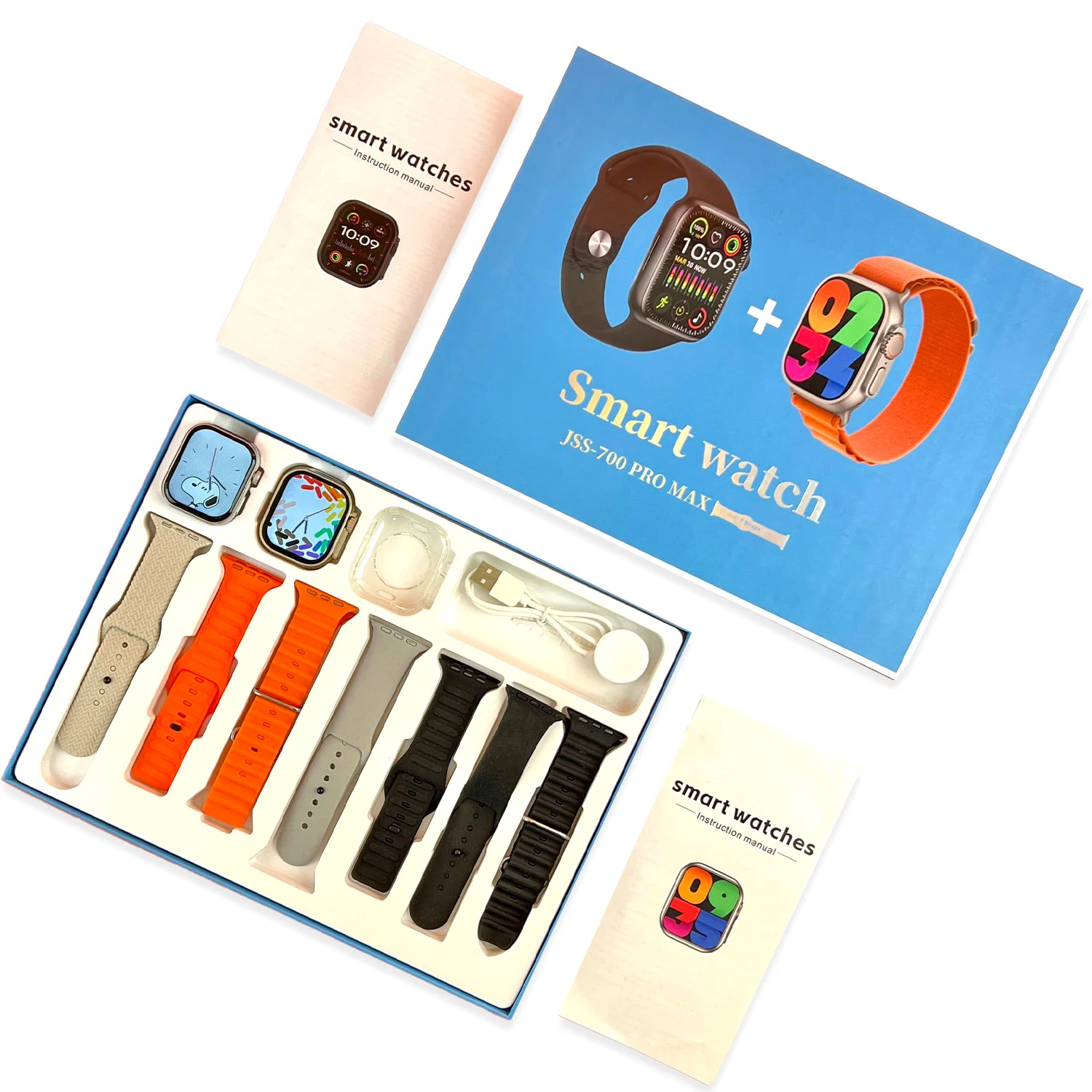 Jss 700 Pro Max Dual Smart Watch With 7 Straps 1 Silicone Case Bluetooth Call
